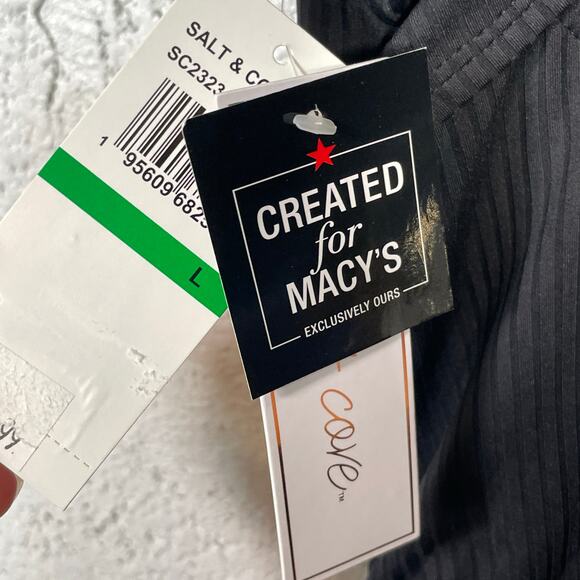 Salt + Cove Women's Ribbed Cinched-Tie 1 Piece Swimsuit, Large - Picture 8 of 13